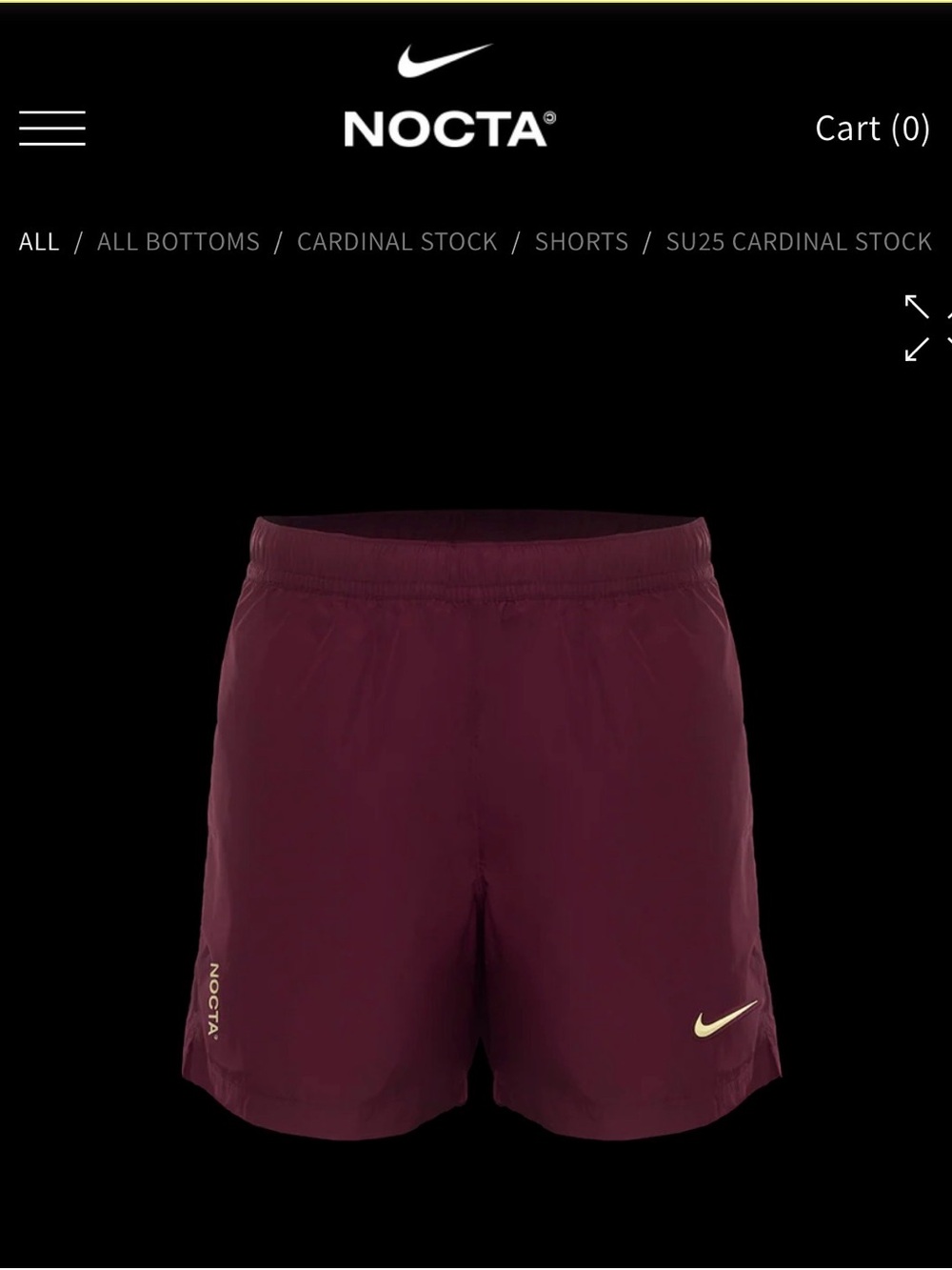 Nike Men’s Cardinal Athletic Shorts with Gold Swoosh